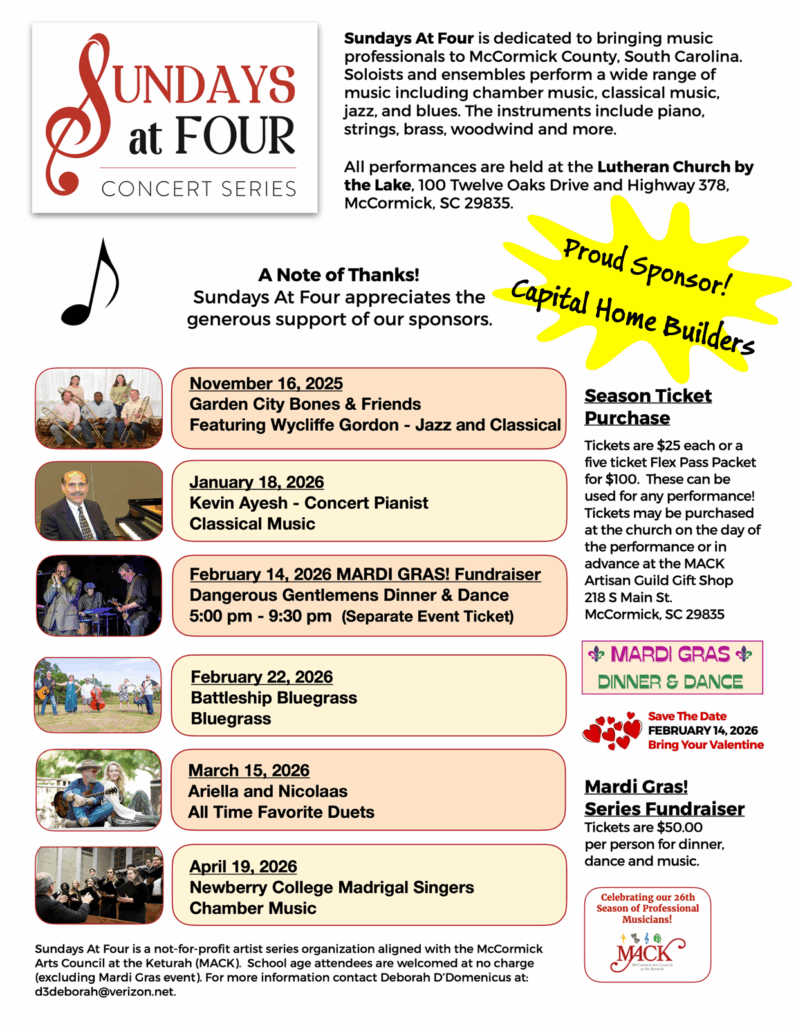 PNG Sundays at Four Sponsor Flyer 25-26